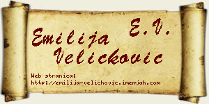 Emilija Veličković vizit kartica